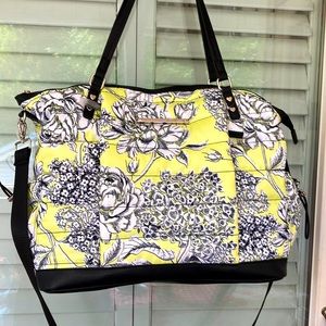 NWT Betsey Johnson Tote Weekender/Diaper Bag Water Resistant Nylon Quilted